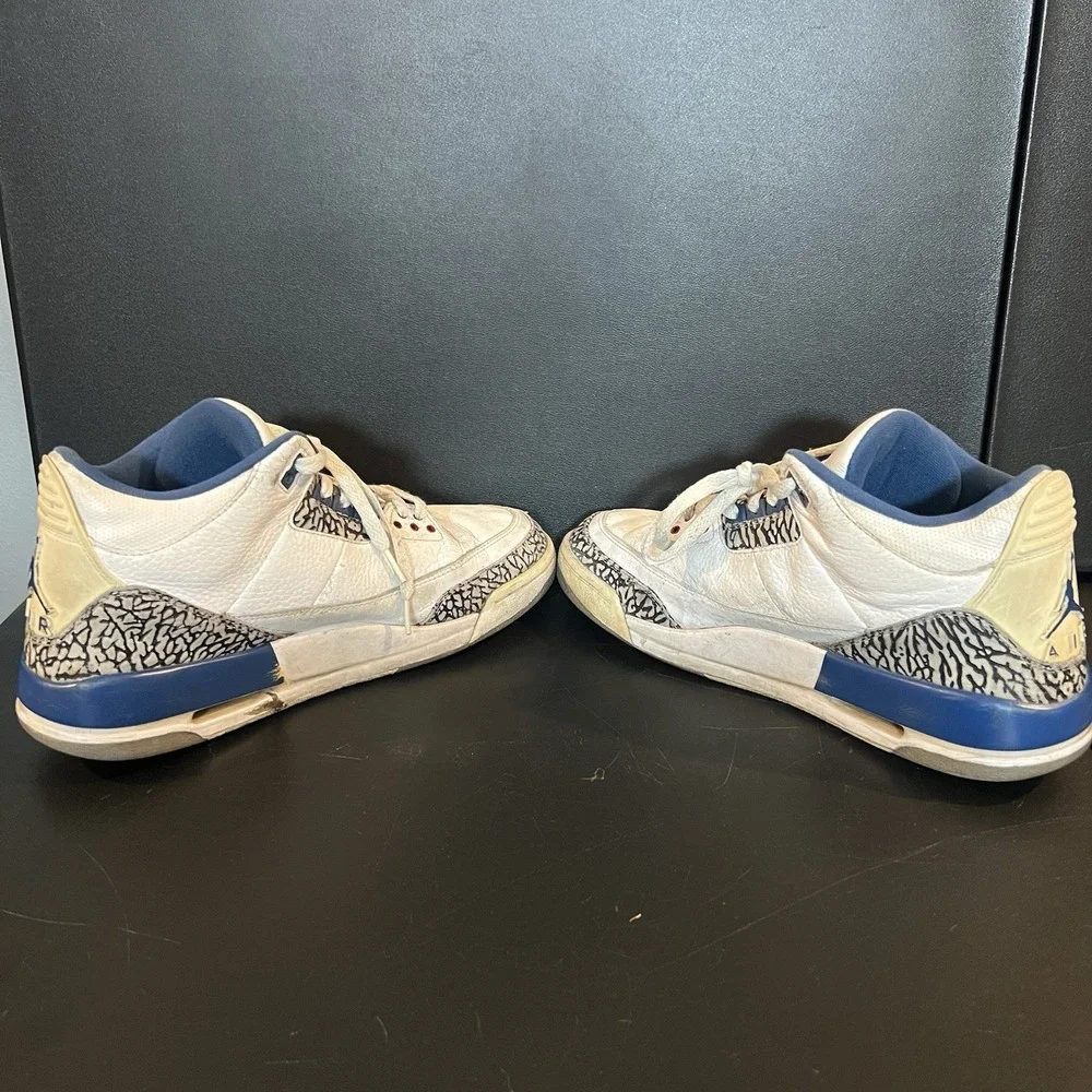 Nike Air Jordan 3 True Blue Retro 2009 Mens Sneakers Size 12 BEATERS Vintage